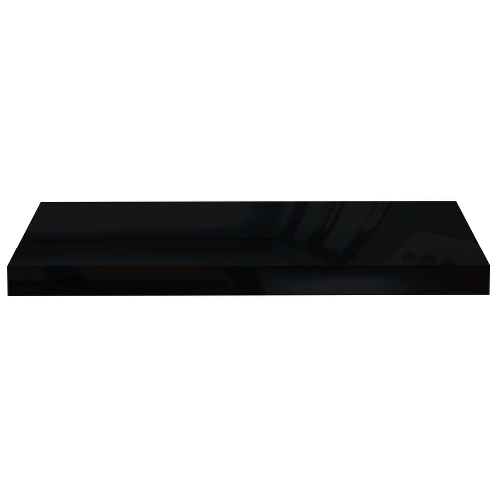 Wandschappen zwevend 4 st 60x23,5x3,8 cm MDF hoogglans zwart MeubelReus