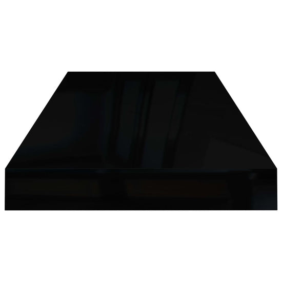 Wandschappen zwevend 4 st 60x23,5x3,8 cm MDF hoogglans zwart MeubelReus