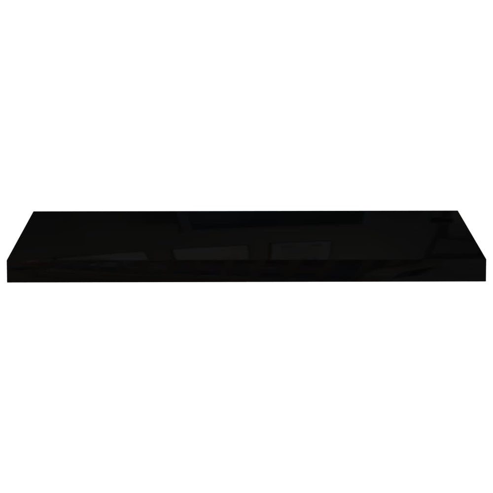 Wandschappen zwevend 4 st 80x23,5x3,8 cm MDF hoogglans zwart MeubelReus