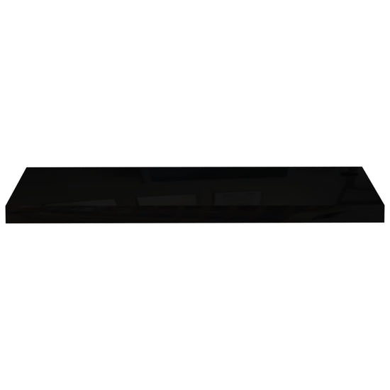 Wandschappen zwevend 4 st 80x23,5x3,8 cm MDF hoogglans zwart MeubelReus