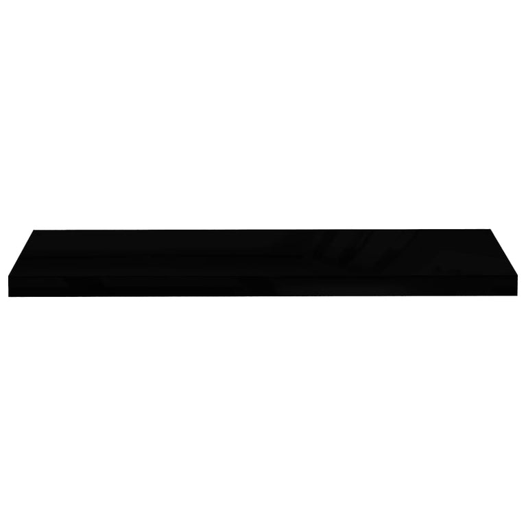 Wandschappen zwevend 4 st 90x23,5x3,8 cm MDF hoogglans zwart MeubelReus