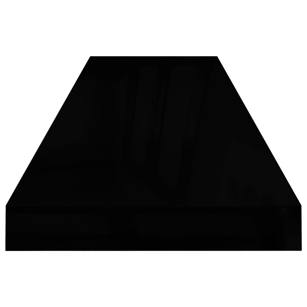 Wandschappen zwevend 4 st 90x23,5x3,8 cm MDF hoogglans zwart MeubelReus