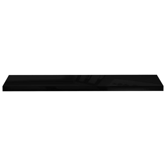 Wandschap zwevend 120x23,5x3,8 cm MDF hoogglans zwart MeubelReus