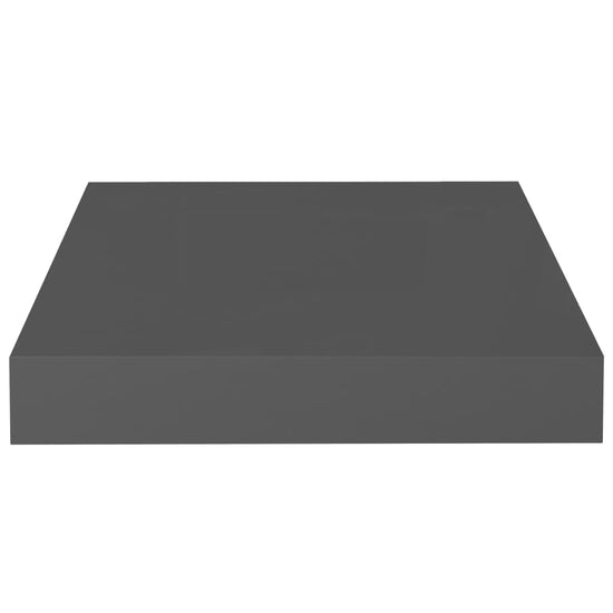 Wandschappen zwevend 4 st 23x23,5x3,8 cm MDF hoogglans grijs MeubelReus