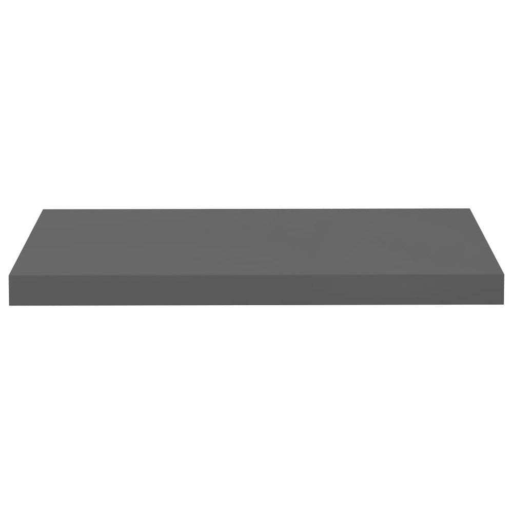 Wandschappen zwevend 4 st 60x23,5x3,8 cm MDF hoogglans grijs MeubelReus