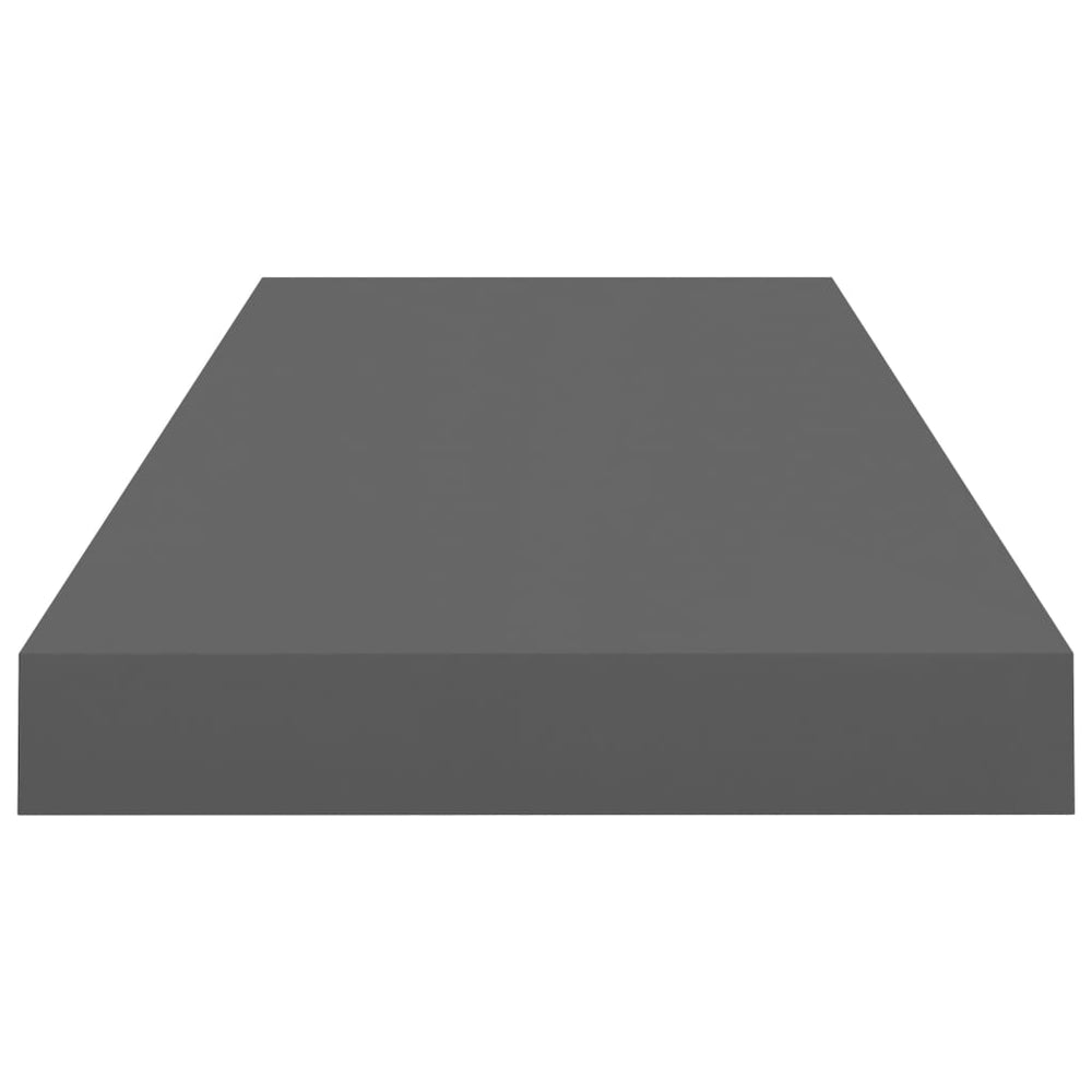Wandschappen zwevend 4 st 60x23,5x3,8 cm MDF hoogglans grijs MeubelReus