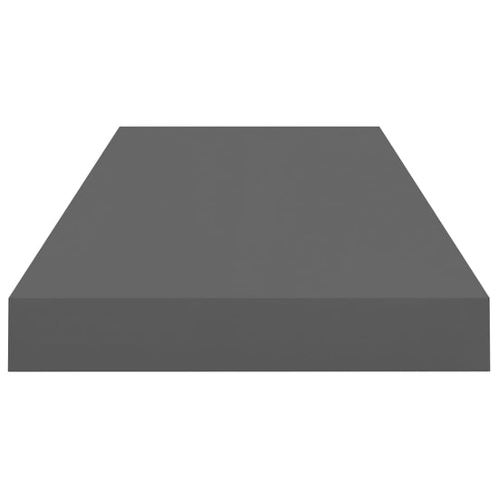 Wandschappen zwevend 4 st 60x23,5x3,8 cm MDF hoogglans grijs MeubelReus