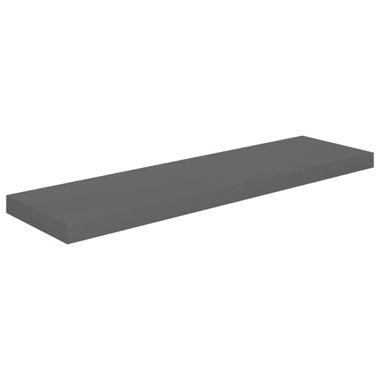 Wandschappen zwevend 4 st 90x23,5x3,8 cm MDF hoogglans grijs MeubelReus