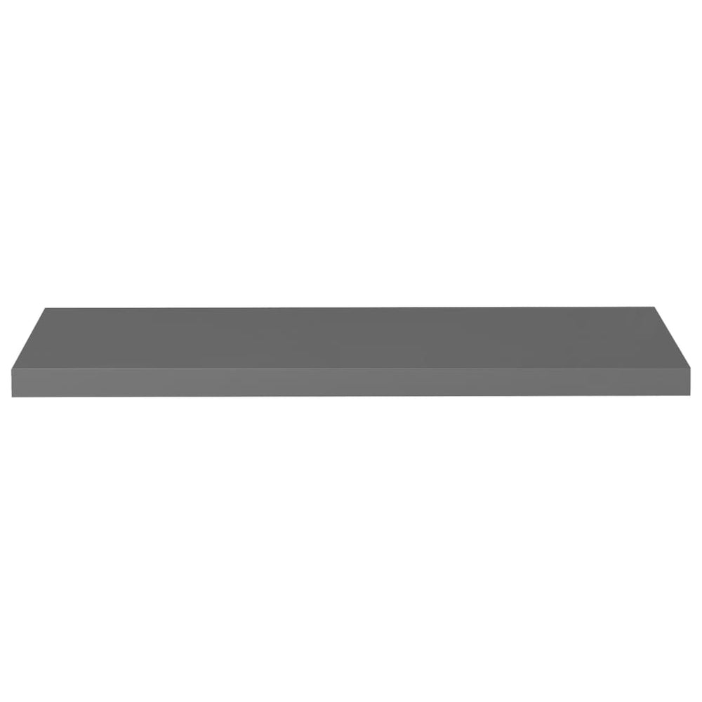 Wandschappen zwevend 4 st 90x23,5x3,8 cm MDF hoogglans grijs MeubelReus