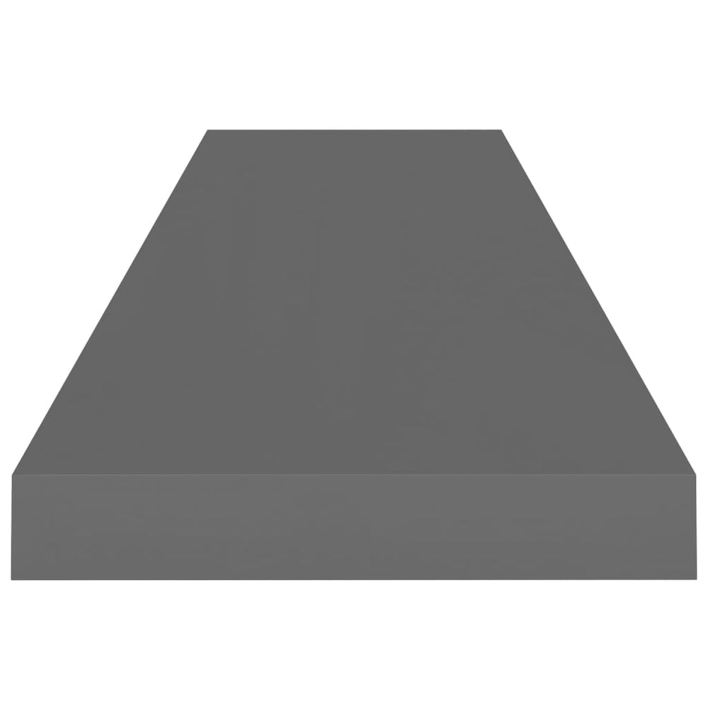 Wandschappen zwevend 4 st 90x23,5x3,8 cm MDF hoogglans grijs MeubelReus