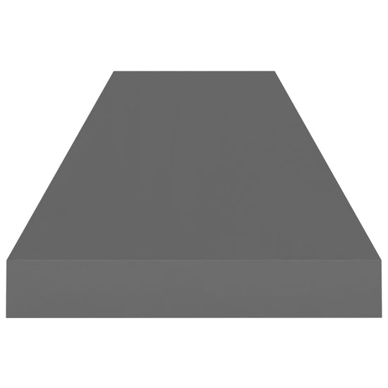Wandschappen zwevend 4 st 90x23,5x3,8 cm MDF hoogglans grijs MeubelReus
