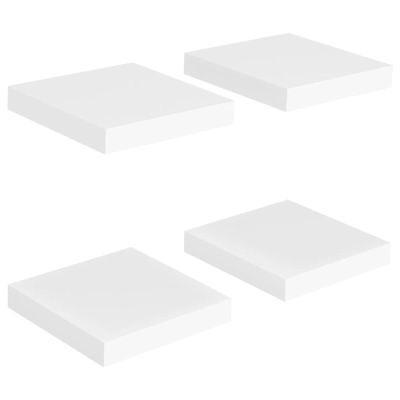 Wandschappen zwevend 4 st 23x23,5x3,8 cm MDF wit MeubelReus