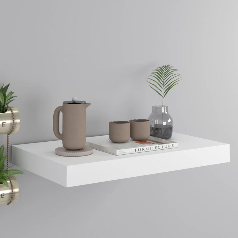 Wandschap zwevend 40x23x3,8 cm MDF wit MeubelReus