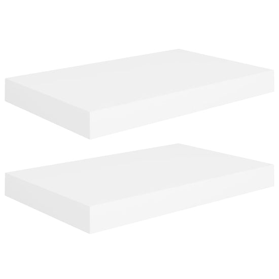 Wandschappen zwevend 2 st 40x23x3,8 cm MDF wit MeubelReus
