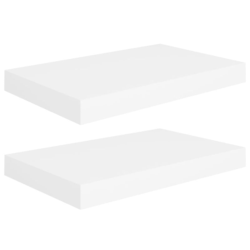 Wandschappen zwevend 2 st 40x23x3,8 cm MDF wit MeubelReus