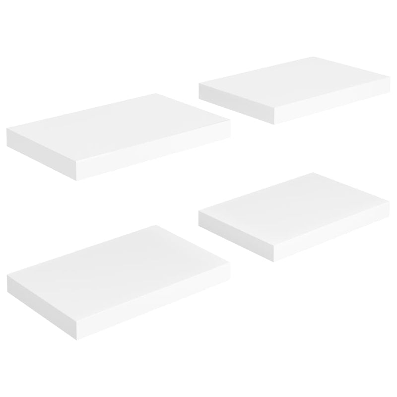 Wandschappen zwevend 4 st 40x23x3,8 cm MDF wit MeubelReus
