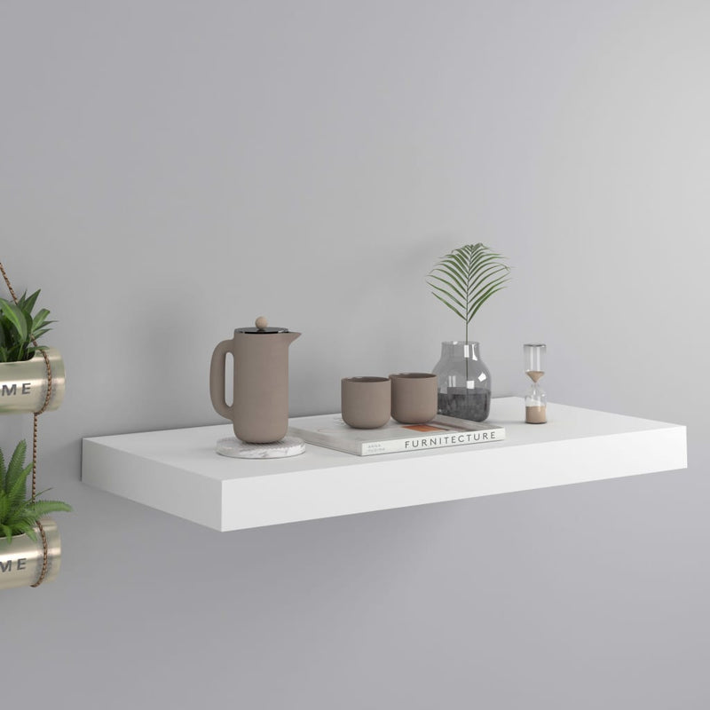 Wandschap zwevend 50x23x3,8 cm MDF wit MeubelReus