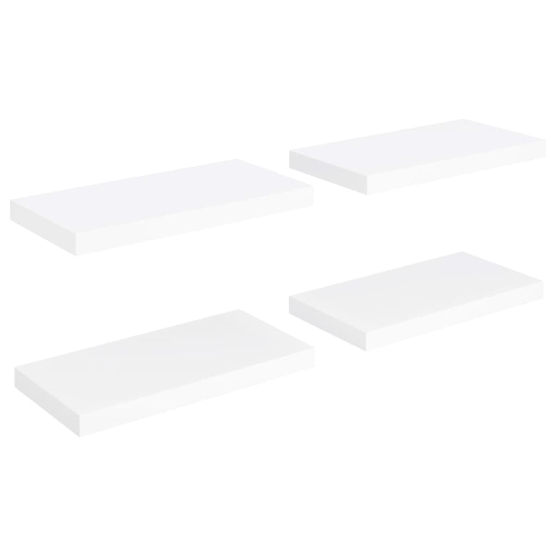 Wandschappen zwevend 4 st 50x23x3,8 cm MDF wit MeubelReus