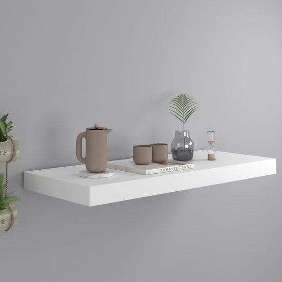 Wandschap zwevend 60x23,5x3,8 cm MDF wit MeubelReus