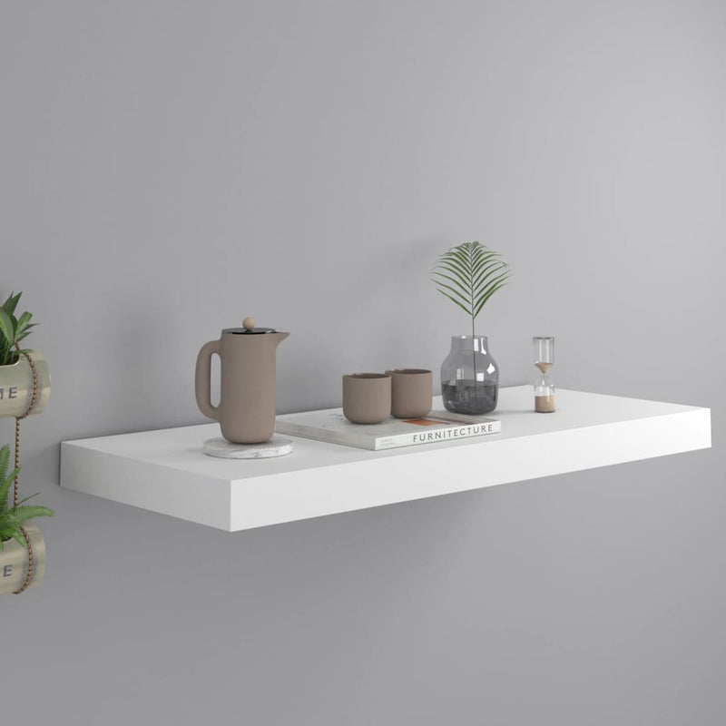 Wandschap zwevend 60x23,5x3,8 cm MDF wit MeubelReus