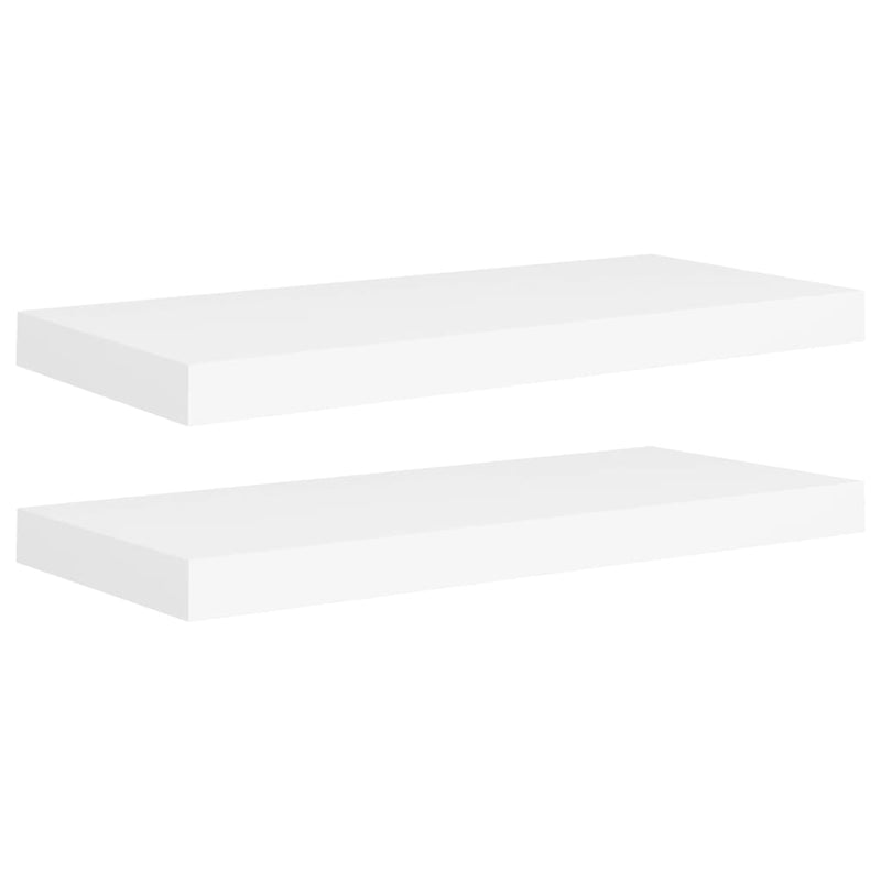 Wandschappen zwevend 2 st 60x23,5x3,8 cm MDF wit MeubelReus