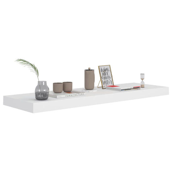 Wandschap zwevend 80x23,5x3,8 cm MDF wit MeubelReus