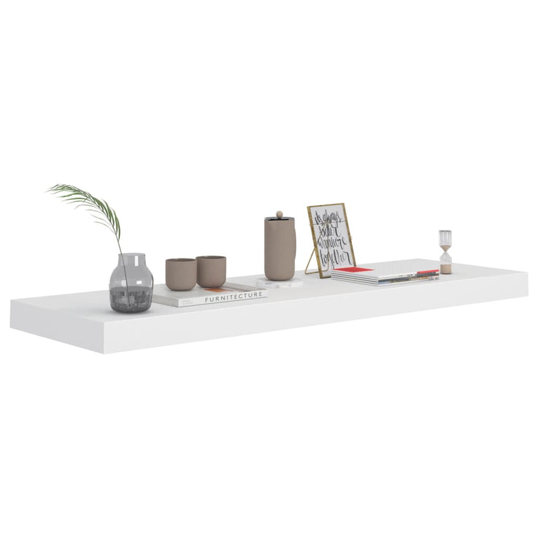 Wandschap zwevend 80x23,5x3,8 cm MDF wit MeubelReus
