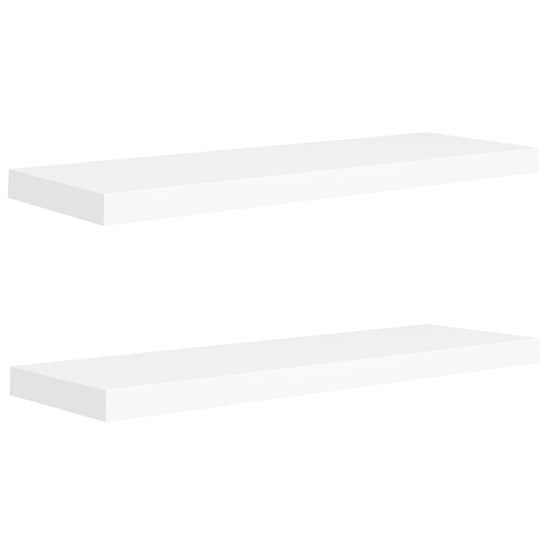 Wandschappen zwevend 2 st 80x23,5x3,8 cm MDF wit MeubelReus