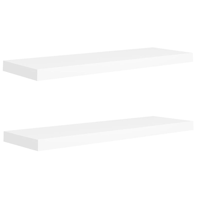 Wandschappen zwevend 2 st 80x23,5x3,8 cm MDF wit MeubelReus