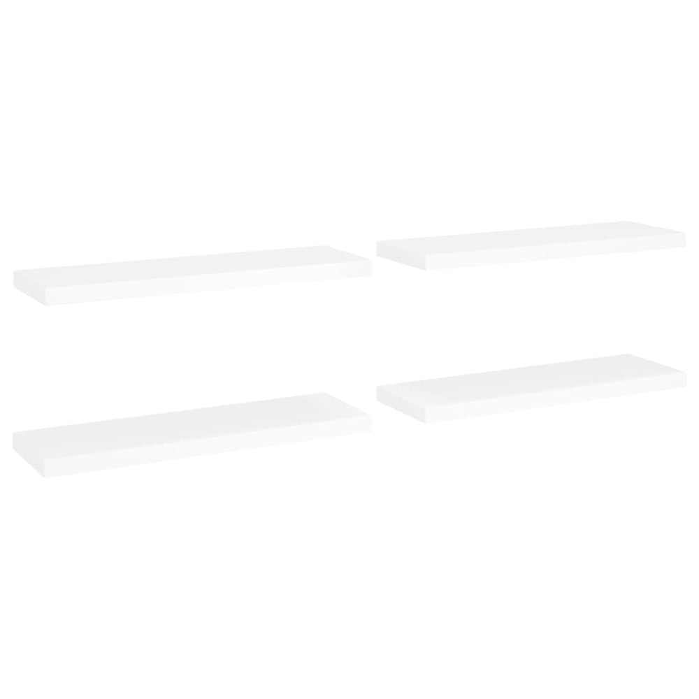 Wandschappen zwevend 4 st 80x23,5x3,8 cm MDF wit MeubelReus