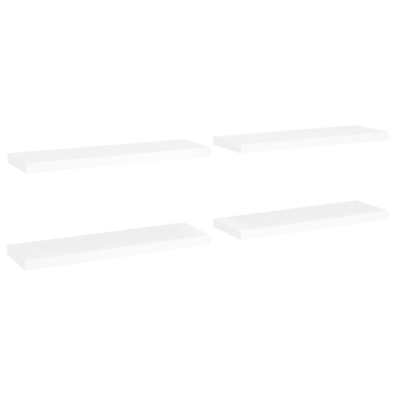 Wandschappen zwevend 4 st 80x23,5x3,8 cm MDF wit MeubelReus