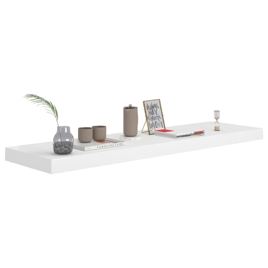 Wandschap zwevend 90x23,5x3,8 cm MDF wit MeubelReus