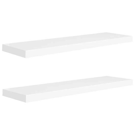 Wandschappen zwevend 2 st 90x23,5x3,8 cm MDF wit MeubelReus