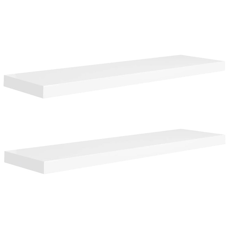 Wandschappen zwevend 2 st 90x23,5x3,8 cm MDF wit MeubelReus