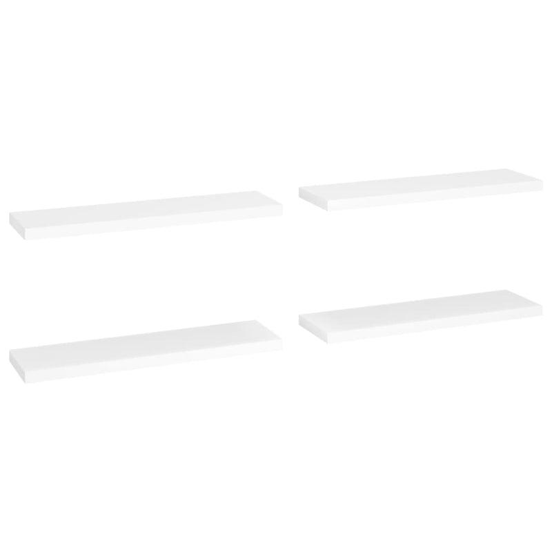 Wandschappen zwevend 4 st 90x23,5x3,8 cm MDF wit MeubelReus