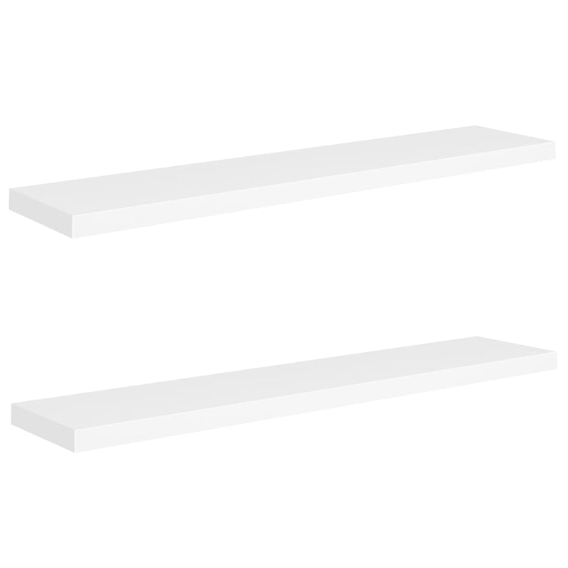 Wandschappen zwevend 2 st 120x23,5x3,8 cm MDF wit MeubelReus