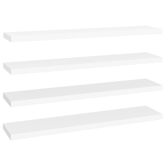 Wandschappen zwevend 4 st 120x23,5x3,8 cm MDF wit MeubelReus