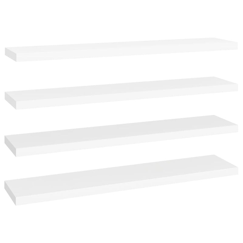 Wandschappen zwevend 4 st 120x23,5x3,8 cm MDF wit MeubelReus