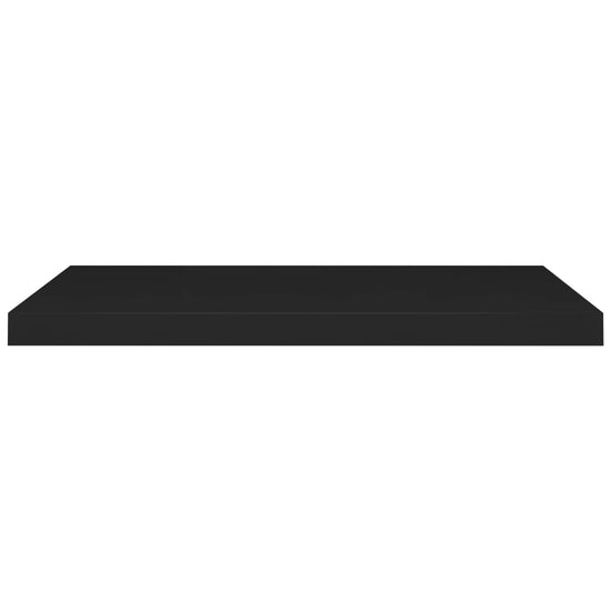 Wandschappen zwevend 2 st 80x23,5x3,8 cm MDF zwart MeubelReus