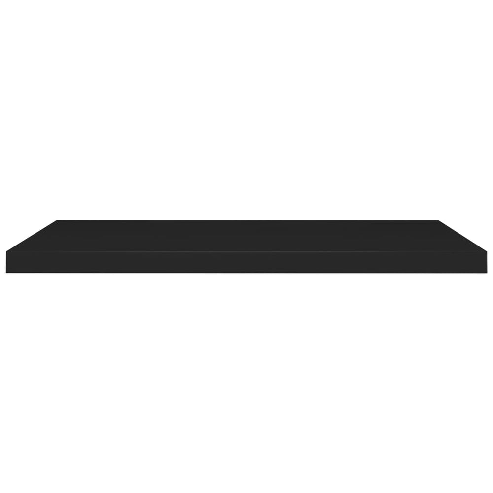 Wandschappen zwevend 2 st 90x23,5x3,8 cm MDF zwart MeubelReus