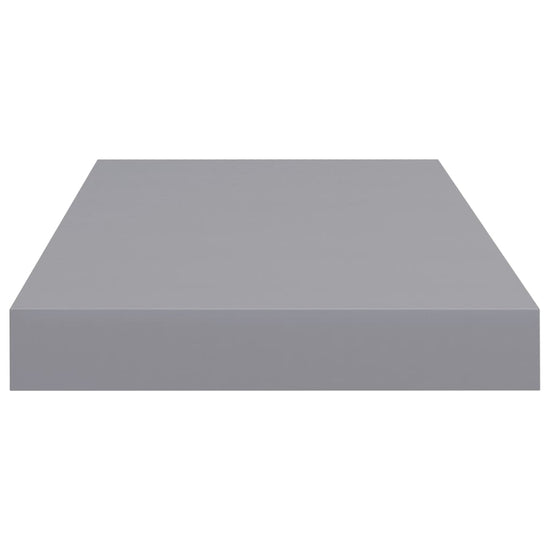 Wandschappen zwevend 2 st 50x23x3,8 cm MDF grijs MeubelReus