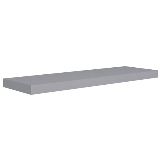 Wandschappen zwevend 2 st 80x23,5x3,8 cm MDF grijs MeubelReus