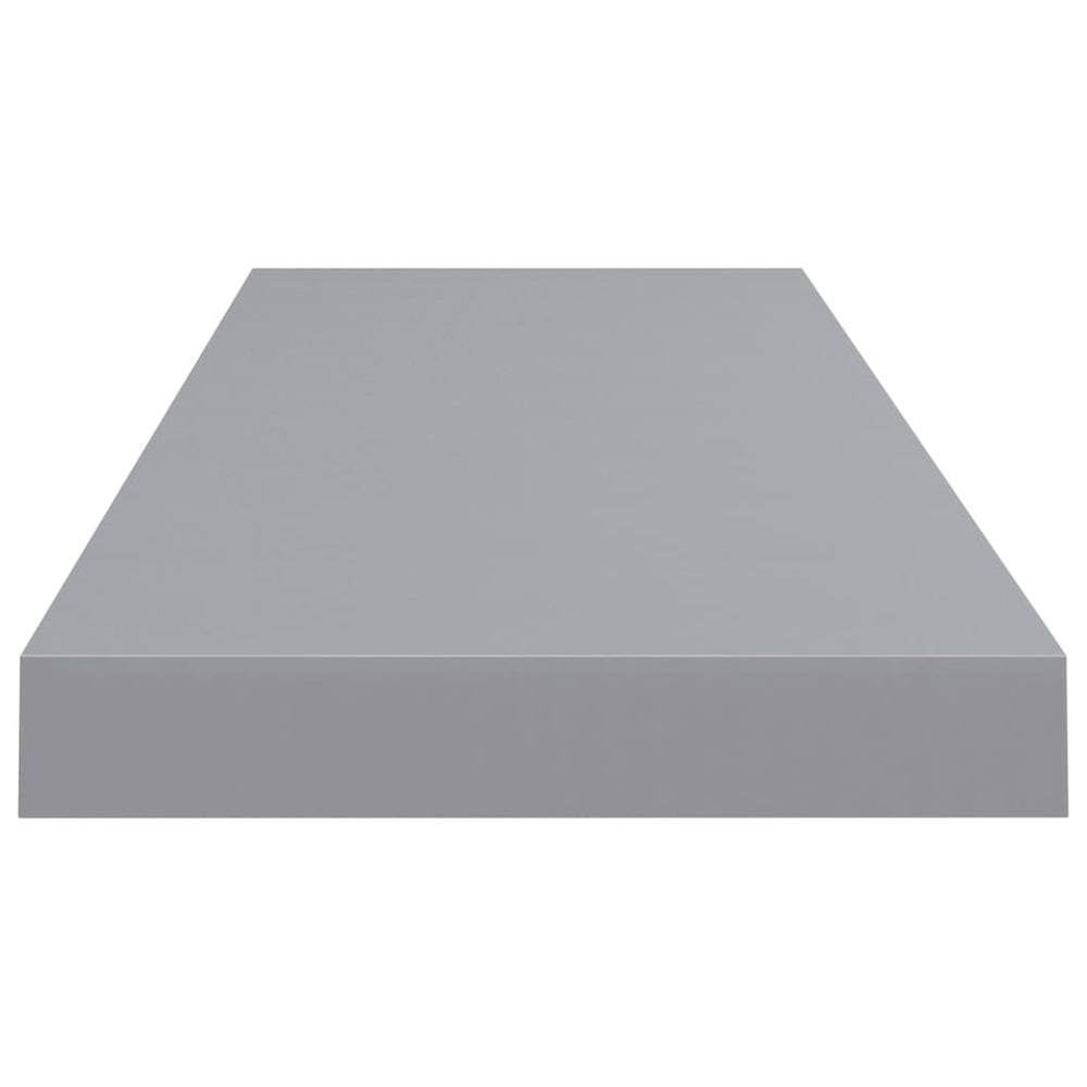 Wandschappen zwevend 2 st 80x23,5x3,8 cm MDF grijs MeubelReus