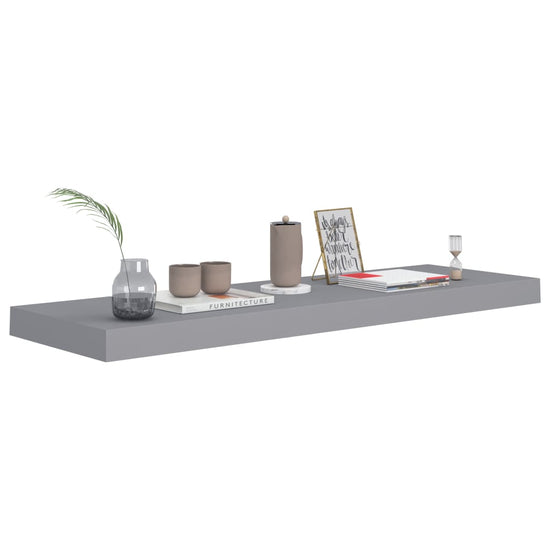 Wandschappen zwevend 4 st 80x23,5x3,8 cm MDF grijs MeubelReus