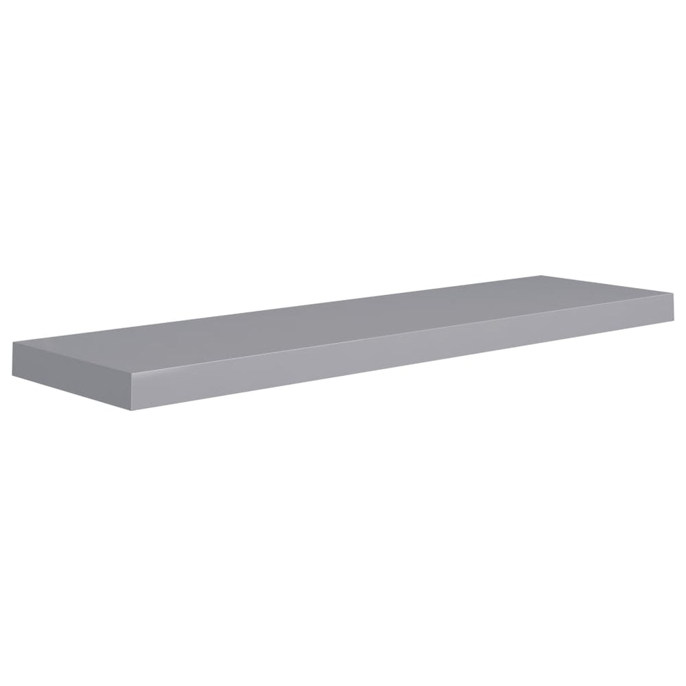 Wandschappen zwevend 2 st 90x23,5x3,8 cm MDF grijs MeubelReus