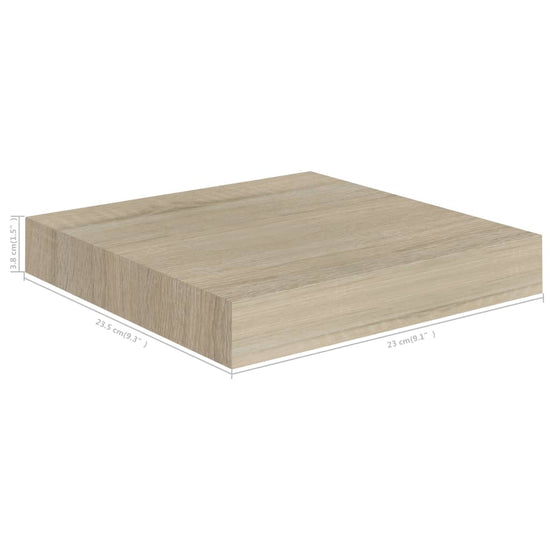 Wandschap zwevend 23x23,5x3,8 cm MDF eikenkleur MeubelReus