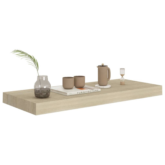 Wandschap zwevend 60x23,5x3,8 cm MDF eikenkleurig MeubelReus