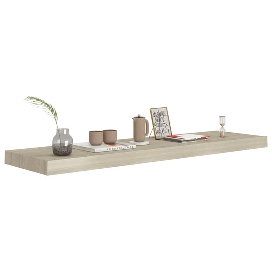Wandschappen zwevend 4 st 90x23,5x3,8 cm MDF eikenkleurig MeubelReus