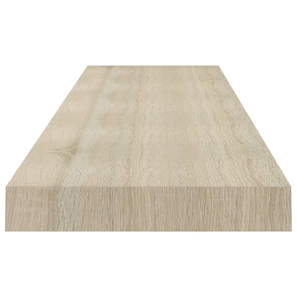 Wandschappen zwevend 2 st 120x23,5x3,8 cm MDF eikenkleurig MeubelReus