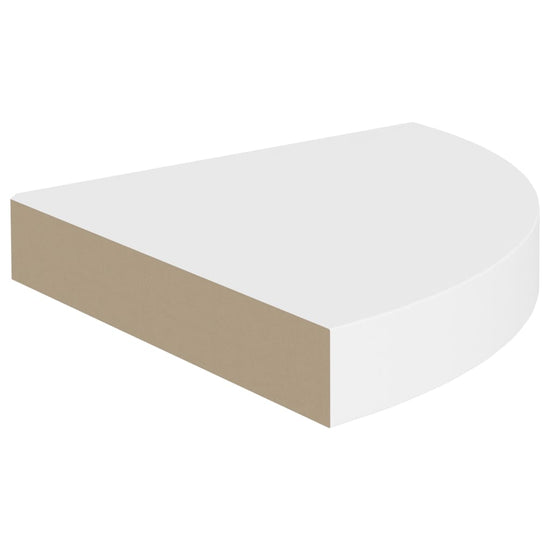 Hoekschappen zwevend 4 st 25x25x3,8 cm MDF wit MeubelReus